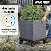 WAGNER Sun City Basic Podstavec pod kvetináč s kolieskami – 32 – 46 x 6 cm, nastaviteľný, nosnosť 100 kg, na vnútorné aj vonkajšie použitie, s 2 brzdami 8