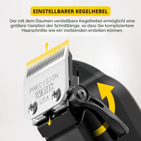 Mașină de tuns pentru bărbați Wahl Elite Pro cu fir și piepteni Secure-Fit 4