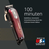 Wahl Magic Clip 5 Star vezeték nélküli hajvágó, piros - 100 perces akkumulátor, 8 fésűtartozék, szakáll és fejszőrzet vágásához 6