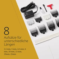 Wahl Magic Clip 5 Star vezeték nélküli hajvágó, piros - 100 perces akkumulátor, 8 fésűtartozék, szakáll és fejszőrzet vágásához 4