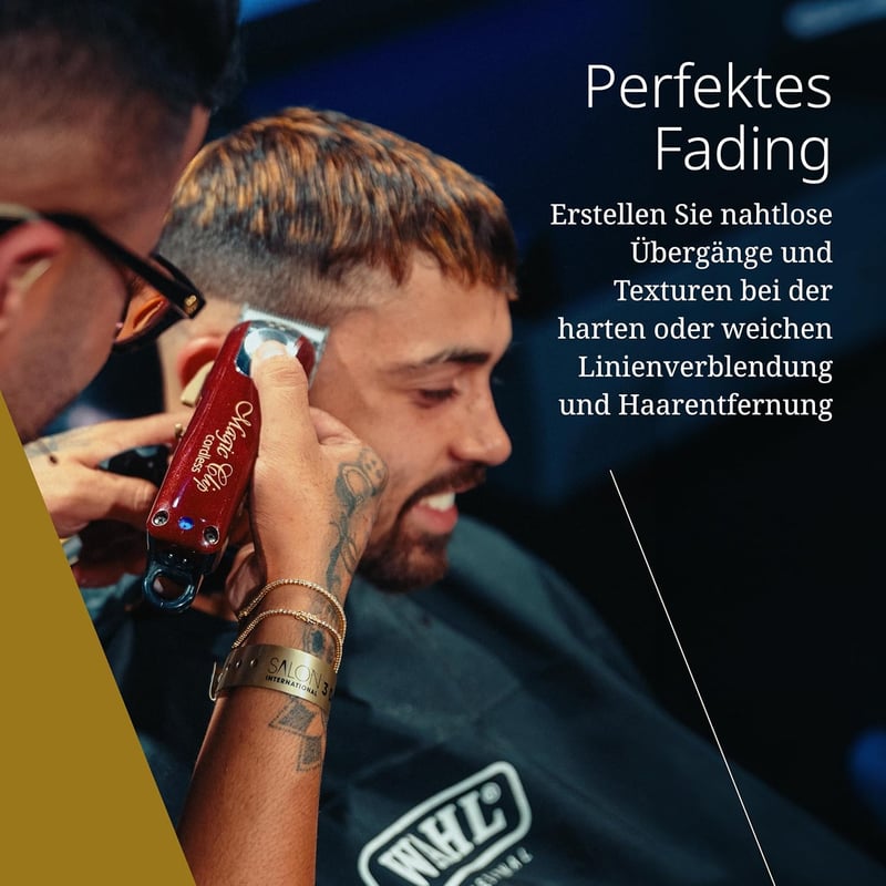 Wahl Magic Clip 5 Star vezeték nélküli hajvágó, piros - 100 perces akkumulátor, 8 fésűtartozék, szakáll és fejszőrzet vágásához