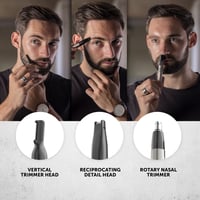Wahl Micro Groomsman 2 v 1 detailný zastrihávač s umývateľnými hlavicami – precízny zastrihávač brady a telového ochlpenia 3