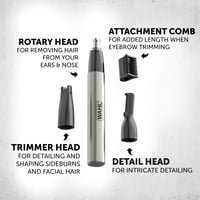 Wahl Micro Groomsman 2 v 1 detailný zastrihávač s umývateľnými hlavicami – precízny zastrihávač brady a telového ochlpenia 2