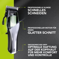 Mașină de tuns profesională cu acumulator Wahl Rapid Clip pentru bărbați, cu levier de reglare, fără fir 3