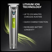 Aparat de tuns multifunctional Wahl din otel inoxidabil pentru barba, cu baterie reincarcabila pe baza de litiu 5
