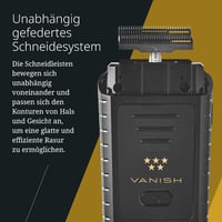Wahl Vanish Elektromos Borotva - Precíziós Kontúrvágó Arcra és Nyakra, Irritációmentes Borotválás, 100 Perces Üzemidő, Fekete 3