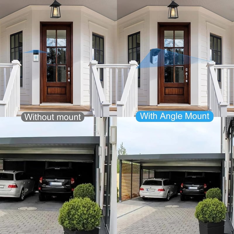 WAHXIYUG Állítható Szögű Fali Tartó Ring Video Doorbell 1/2/3/4 Generációhoz - Csengő Rögzítő Konzol Szögbeállító Kit