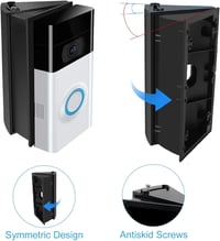 WAHXIYUG Állítható Szögű Tartókonzol Ring Video Doorbell 1/2/3/4 Csengőhöz - 30-55 Fokos Dőlésszög Beállító Szerelő Adapter 3