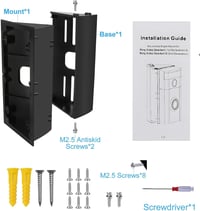 WAHXIYUG Állítható Szögű Tartókonzol Ring Video Doorbell 1/2/3/4 Csengőhöz - 30-55 Fokos Dőlésszög Beállító Szerelő Adapter 2