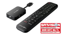Stick waipu.tv (generația a 2-a) cu telecomandă și iluminare de fundal, WiFi, LAN, HDMI, 4K, HDR10+, Dolby Atmos, voucher pe 3 luni cu 300 de canale TV și 40.000 de filme 3