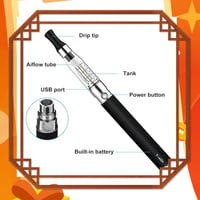 Waitahug eGo-T 1100mAh Vape Starter Kit 2db Fekete és Lila E-Cigaretta Akkumulátor 2