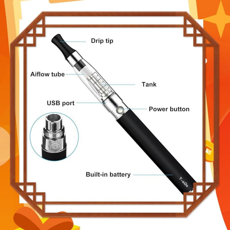 Waitahug eGo-T 1100mAh Vape Starter Kit 2db Fekete és Lila E-Cigaretta Akkumulátor