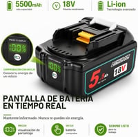 Waitley Makita 18V 5,5Ah Li-ion csereakkumulátor LED kijelzővel - 2 db (BL1830/BL1850/BL1860) 3