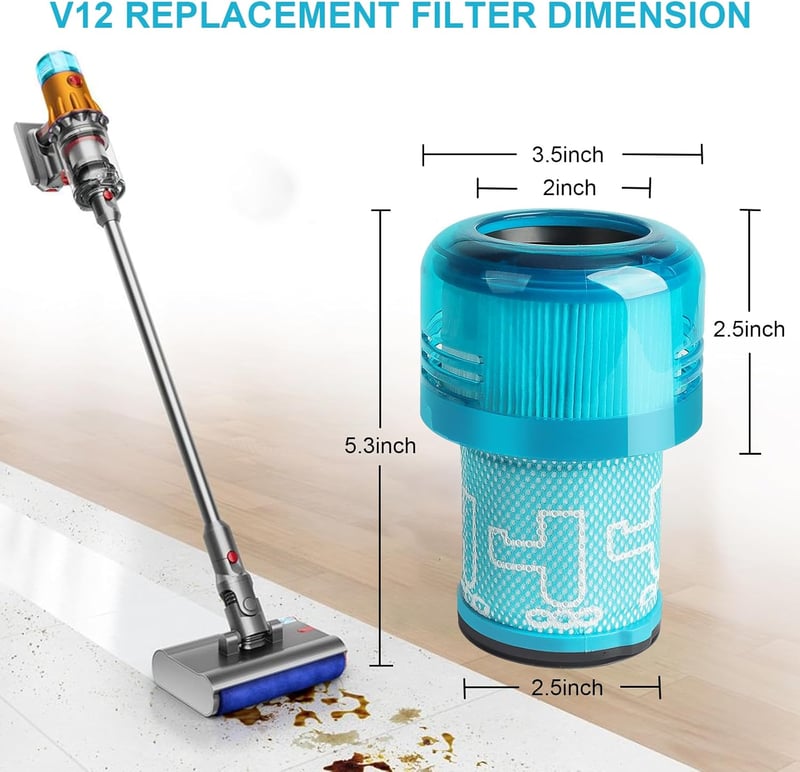 Waitley szűrő Dyson V12 Detect Slim porszívóhoz 3 db csomag