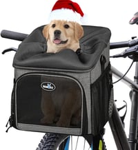 Cyklistický košík a batoh pre psov Wakytu, skladacia taška na bicykel pre mačky a malé psy, s reflexnými prvkami a 2 bočnými vreckami 1