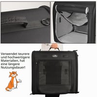 Cușcă de transport pliabilă pentru pisici Wakytu, 89x35x43 cm, pentru 2 pisici, geantă de transport și scaun auto 2 în 1, pentru câini de talie mică și pisici 2