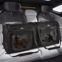 Cușcă de transport pliabilă pentru pisici Wakytu, 89x35x43 cm, pentru 2 pisici, geantă de transport și scaun auto 2 în 1, pentru câini de talie mică și pisici 4