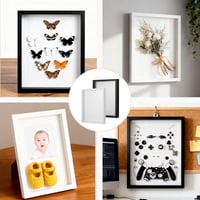 Ramă foto 3D Walasis, 30x40 cm, ramă adâncă din lemn cu adâncime de 3 cm, culoare neagră 5