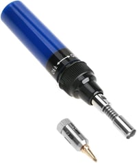 Walfront Gázos Forrasztópáka Készlet 1300°C Mini Égő Butángáz Ceruza Forrasztó Torch 8ml Tartály 35-45 Perc Kék 8