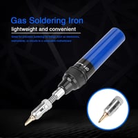 Walfront Gázos Forrasztópáka Készlet 1300°C Mini Égő Butángáz Ceruza Forrasztó Torch 8ml Tartály 35-45 Perc Kék 6