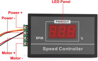 Walfront PWM DC motor fordulatszabályzó 6-60V 12V 24V 36V 48V 30A fokozatmentes start-stop kapcsoló 3