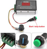 Walfront PWM DC motor fordulatszabályzó 6-60V 12V 24V 36V 48V 30A fokozatmentes start-stop kapcsoló 4