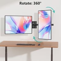 WALI 012ARM-38 Fali Monitor Tartó 17-38 Colos Képernyőhöz, Dupla Monitor Kar, Forgatható Dönthető 4