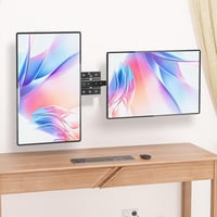 WALI 012ARM-38 Fali Monitor Tartó 17-38 Colos Képernyőhöz, Dupla Monitor Kar, Forgatható Dönthető 7