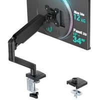 WALI GSMP001N Plynový držiak na monitor pre 17-34 palcové obrazovky, 12 kg, VESA 75/100 mm, so stolovou svorkou a priechodkou, čierny 1