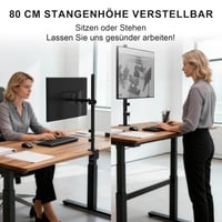 WALI M001XL Stolový držiak na monitor – do 32", 10 kg, plne polohovateľný, sklopný, otočný, VESA 75/100 mm, čierny 8