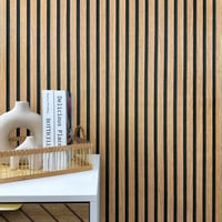 WALLCOVER Tapet Aspect Lemn Maro din Material Nețesut Panouri Acustice Efect 3D Stil Scandinav Lemn Natural Modern 10,05 m x 0,53 m Fabricat în Germania 2