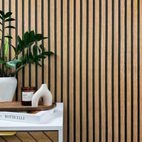 WALLCOVER Tapet Aspect Lemn Maro din Material Nețesut Panouri Acustice Efect 3D Stil Scandinav Lemn Natural Modern 10,05 m x 0,53 m Fabricat în Germania 3