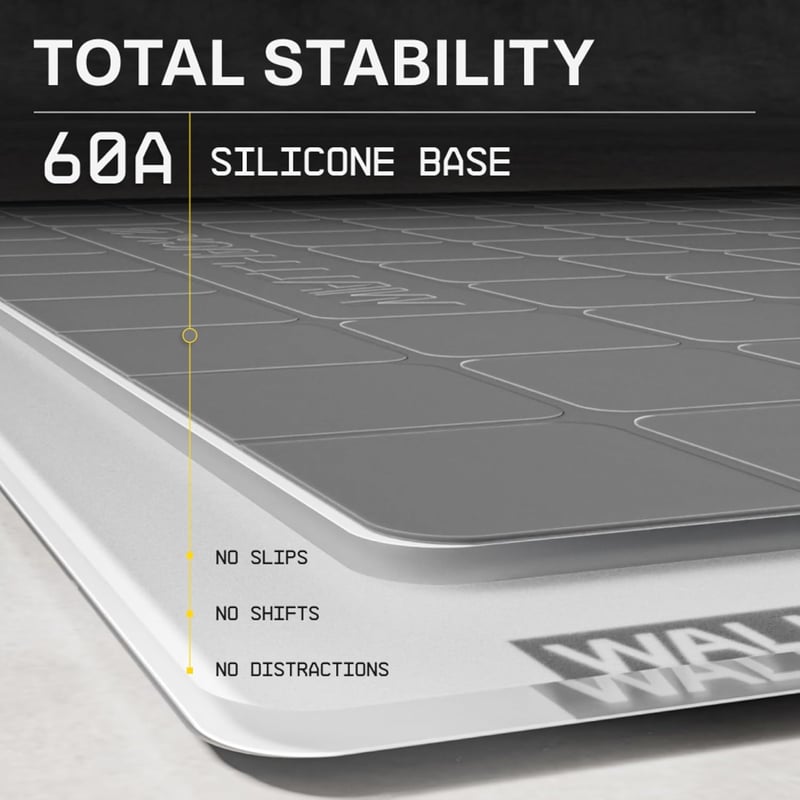 Wallhack SP-004 XL Üveg Gamer Egérpad 49x43cm - Professzionális Esport Mousepad Fehér