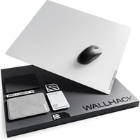 Wallhack SP-004 XL Üveg Gamer Egérpad 49x43cm - Professzionális Esport Mousepad Fehér 1