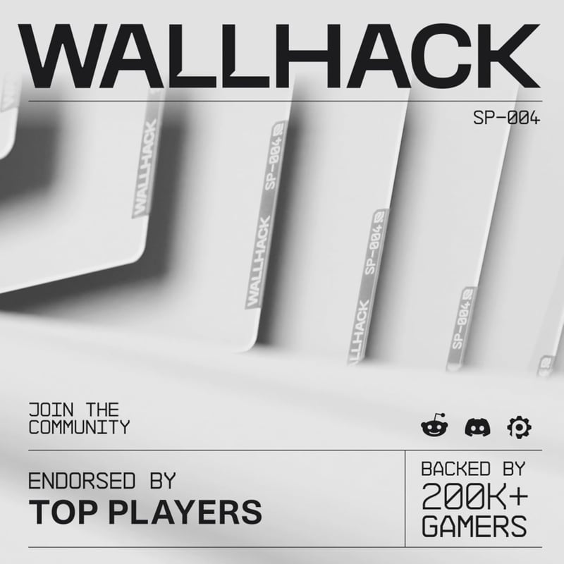 Wallhack SP-004 XL Üveg Gamer Egérpad 49x43cm - Professzionális Esport Mousepad Fehér