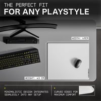 Wallhack SP-004 XL Üveg Gamer Egérpad 49x43cm - Professzionális Esport Mousepad Fehér 6