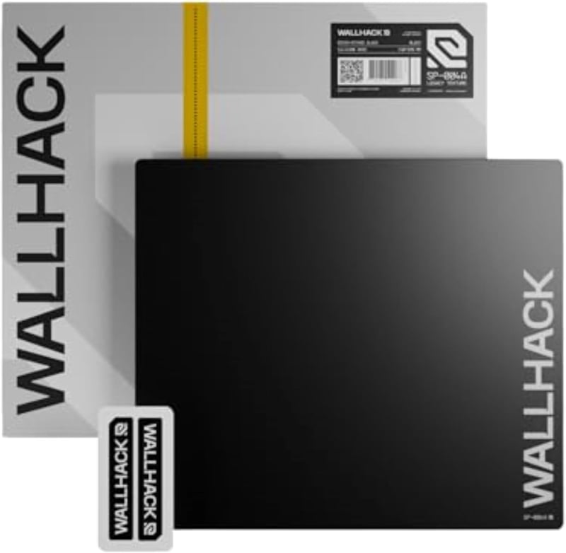 Wallhack SP-004A Üveg Gamer Egérpad 390×450mm Fekete - Gyors Csúszás és Kontroll