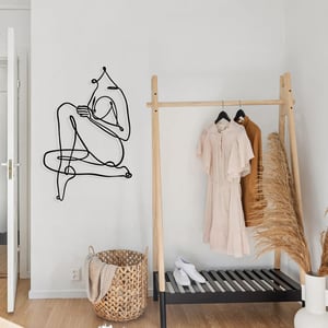 Wallity Stylish Black štýlová kovová nástenná dekorácia, 40,5 x 61 cm, hrúbka 1,2 mm, moderná dekorácia na stenu do domácnosti a kancelárie, 100 % kov