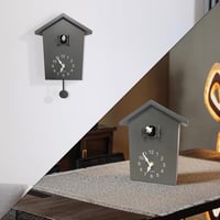 WALPLUS Vintage Kakukk Falióra Szürke Ingás Elemmel Működő Hangerő Szabályozható Kakukkszóval Nappali Iroda Dekoráció 2