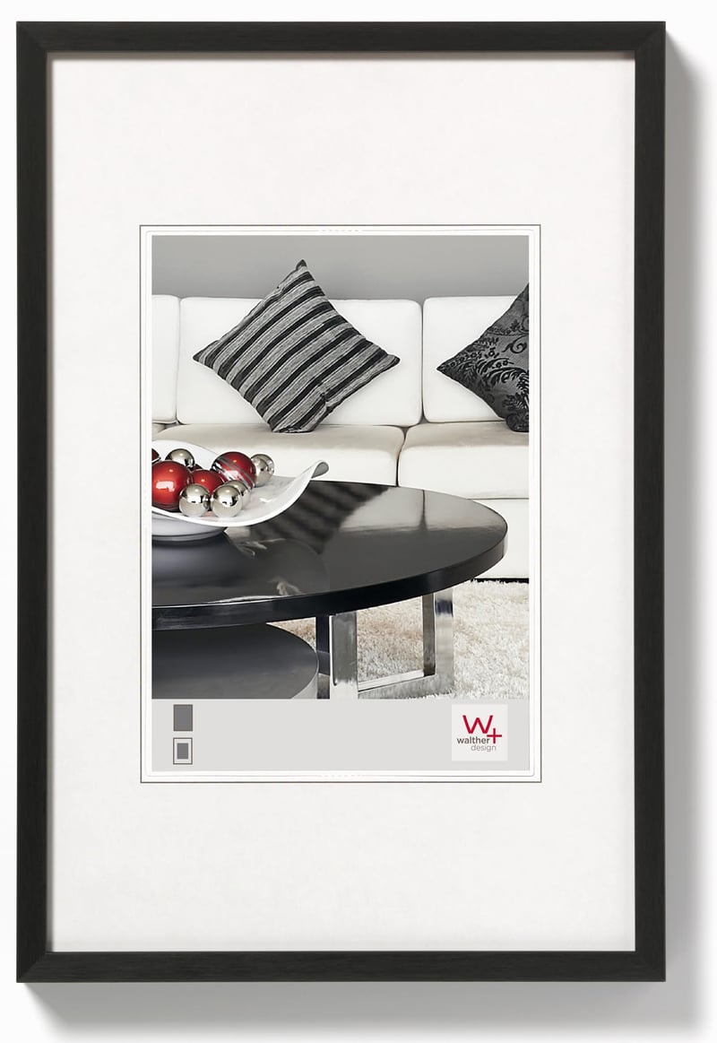 walther design AJ070B Chair hliníkový rám na fotky 50 x 70 cm čierny na stenu alebo na stôl