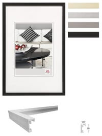 Hliníkový rám na obrazy walther design AJ220D 20x20 cm s paspartou z ocele 3