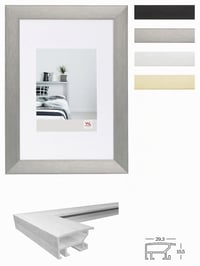 Hliníkový rám na obrazy Walther Design Aluline strieborný 21x30 cm (DIN A4) - kovový fotorámik AL130S 2