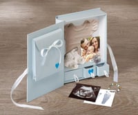 Cutie de depozitare walther design Baby Animal albastru 32 x 32 cm cu model în relief decor pentru camera bebelușului 4