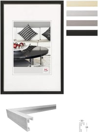 walther design Fekete Alumínium Képkeret 30x30 cm Fali Tartóval - 30 x 30 cm, Black, Pack of 1 2