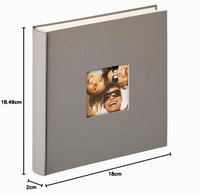 walther design Fun FA-208-X fotoalbum siva 30x30 cm s izrezom na naslovnici 7