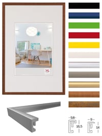 walther design New Lifestyle KV060B plastični okvir za slike crni 50x60 cm okvir za fotografije za zid 2