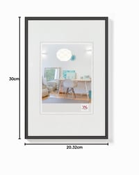walther design New Lifestyle KV060B plastični okvir za slike crni 50x60 cm okvir za fotografije za zid 6