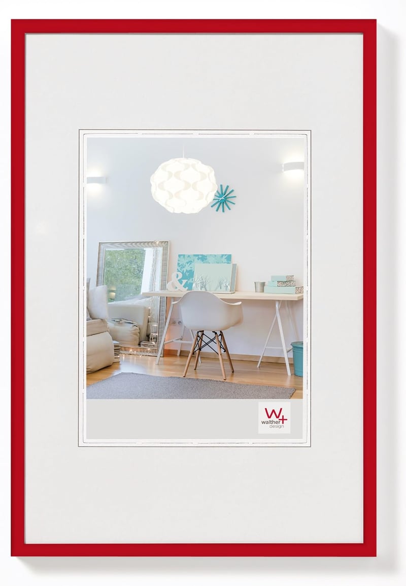 plastový rám na obrazy walther design New Lifestyle KV070R, červený, 50 x 70 cm