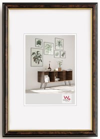 Fotorámik Walther Design Smell vo farbe vlašského orecha, so zlatým vnútorným rámom, 30 x 40 cm, plastový rám na fotografie 1