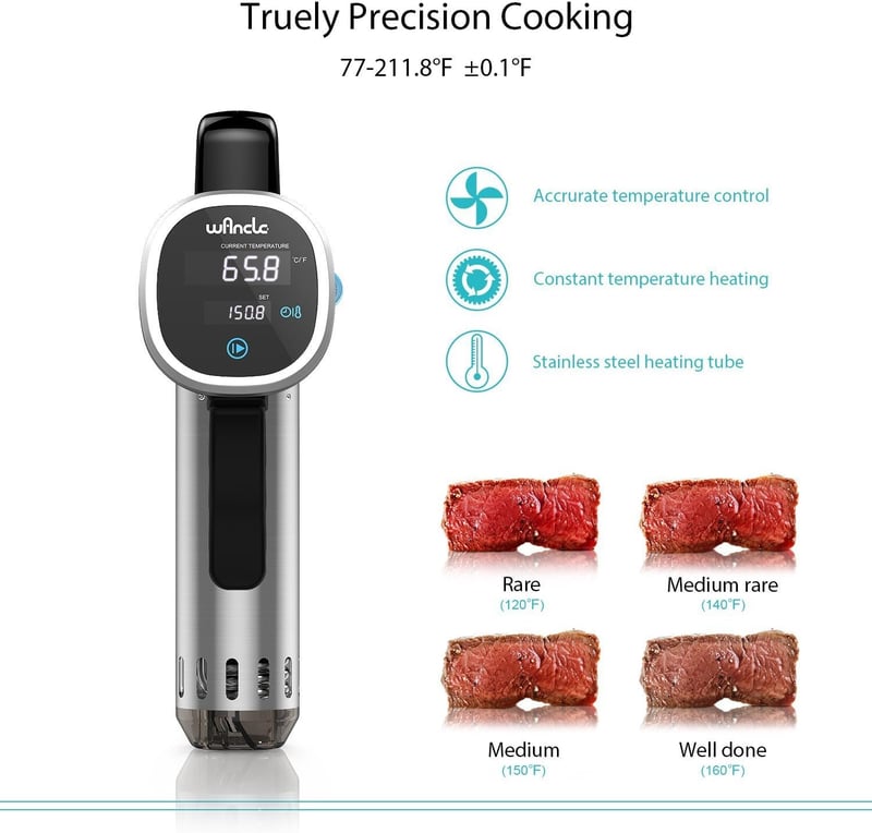 Wancle Sous Vide Merülő Cirkulátor Fekete Precíziós Főzéshez